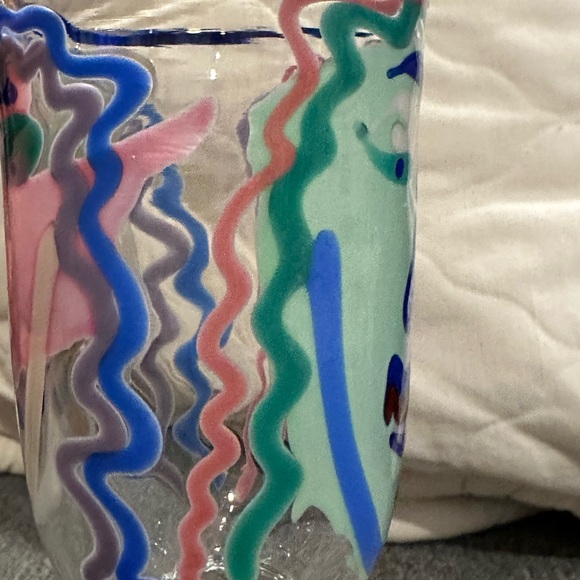 Bernstein Art Glass Goblets, Stemware, Vintage Art Glass Face Signed - Picture 4 of 11